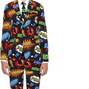 OppoSuits Teen Boys size 14 Badaboom Suit + clip on tie
